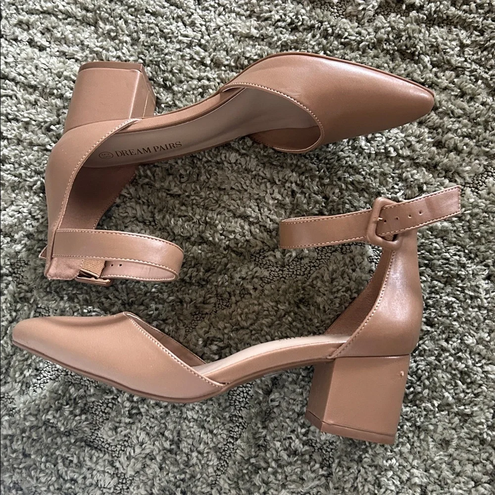 Dream Pairs Women's Brown Ankle Strap Heels - Picture 4 of 5